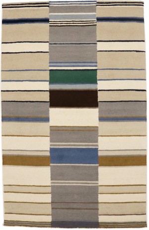 Multicolored Stripes 5X8 Hand-Tufted Modern Rug