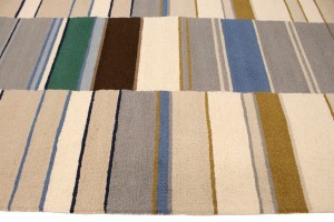 Multicolored Stripes 5X8 Hand-Tufted Modern Rug