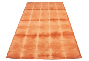 Coral Red Tie-Dye 5X8 Hand-Tufted Modern Rug