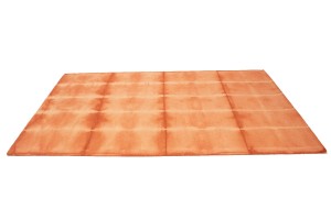 Coral Red Tie-Dye 5X8 Hand-Tufted Modern Rug