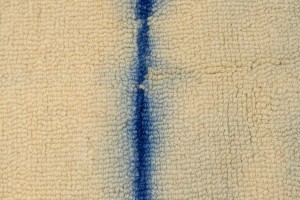 Cream & Blue Tie-Dye 5X8 Hand-Tufted Modern Rug