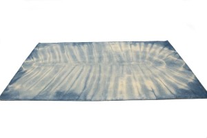 Blue Tie-Dye 5X8 Hand-Tufted Modern Rug