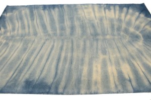 Blue Tie-Dye 5X8 Hand-Tufted Modern Rug