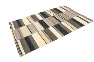 Multicolored Stripes 5X8 Hand-Tufted Modern Rug
