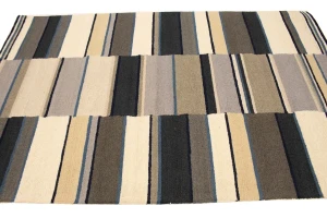 Multicolored Stripes 5X8 Hand-Tufted Modern Rug