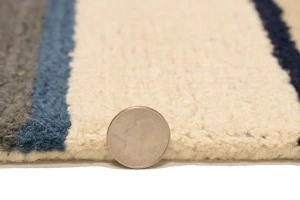 Multicolored Stripes 5X8 Hand-Tufted Modern Rug