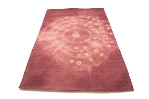 Deep Blush Tie-Dye 5X8 Hand-Tufted Modern Rug