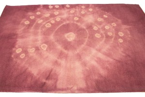 Deep Blush Tie-Dye 5X8 Hand-Tufted Modern Rug