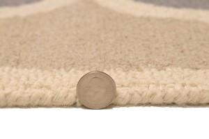 Beige Taupe Cream Trellis 5X8 Hand-Tufted Modern Rug
