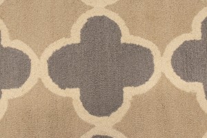 Beige Taupe Cream Trellis 5X8 Hand-Tufted Modern Rug