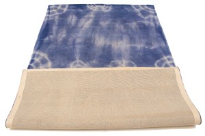 Purple-navy Tie-Dye 5X8 Hand-Tufted Modern Rug