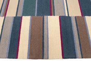 Multicolored Stripes 5X8 Hand-Tufted Modern Rug