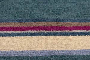 Multicolored Stripes 5X8 Hand-Tufted Modern Rug