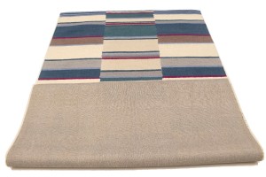 Multicolored Stripes 5X8 Hand-Tufted Modern Rug