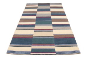 Multicolored Stripes 5X8 Hand-Tufted Modern Rug