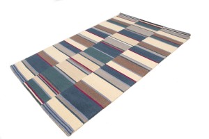 Multicolored Stripes 5X8 Hand-Tufted Modern Rug