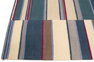 Multicolored Stripes 5X8 Hand-Tufted Modern Rug