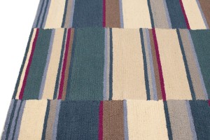 Multicolored Stripes 5X8 Hand-Tufted Modern Rug