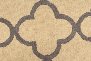 Cream & Taupe Trellis 5X8 Hand-Tufted Modern Rug