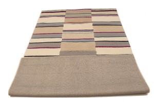 Multicolored Stripes 5X8 Hand-Tufted Modern Rug