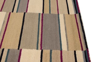 Multicolored Stripes 5X8 Hand-Tufted Modern Rug