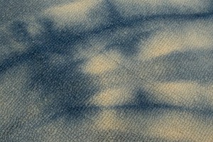 Navy Blue Tie-Dye 5X8 Hand-Tufted Modern Rug