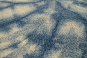 Navy Blue Tie-Dye 5X8 Hand-Tufted Modern Rug