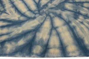 Navy Blue Tie-Dye 5X8 Hand-Tufted Modern Rug