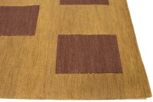 Beige Geometric 5X8 Hand-Tufted Modern Rug