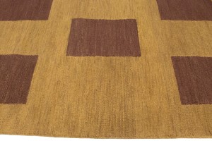Beige Geometric 5X8 Hand-Tufted Modern Rug
