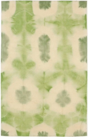 Green Tie-Dye 5X8 Hand-Tufted Modern Rug