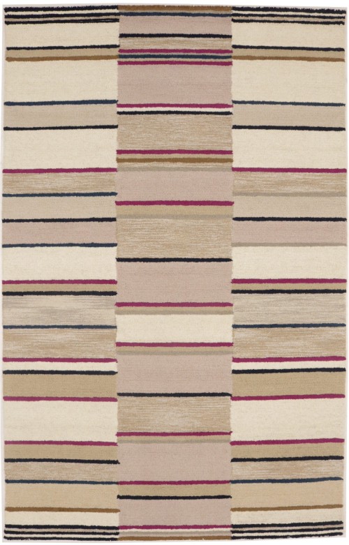 Multicolored Stripes 5X8 Hand-Tufted Modern Rug