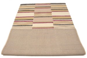 Multicolored Stripes 5X8 Hand-Tufted Modern Rug