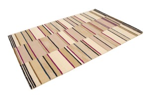 Multicolored Stripes 5X8 Hand-Tufted Modern Rug