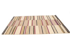 Multicolored Stripes 5X8 Hand-Tufted Modern Rug