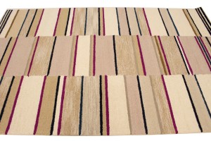 Multicolored Stripes 5X8 Hand-Tufted Modern Rug