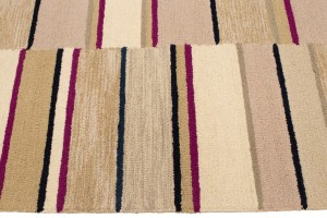 Multicolored Stripes 5X8 Hand-Tufted Modern Rug