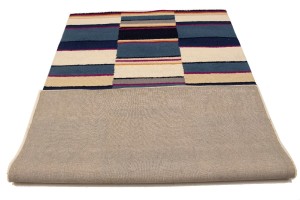 Multicolored Stripes 5X8 Hand-Tufted Modern Rug