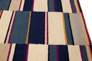 Multicolored Stripes 5X8 Hand-Tufted Modern Rug