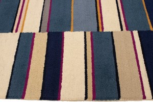 Multicolored Stripes 5X8 Hand-Tufted Modern Rug