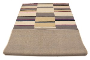 Multicolored Stripes 5X8 Hand-Tufted Modern Rug