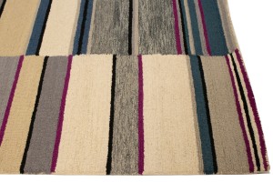 Multicolored Stripes 5X8 Hand-Tufted Modern Rug
