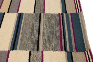 Multicolored Stripes 5X8 Hand-Tufted Modern Rug