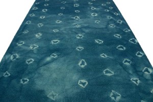 Blue Tie-Dye 5X8 Hand-Tufted Modern Rug