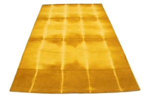 Golden Yellow Tie-Dye 5X8 Hand-Tufted Modern Rug
