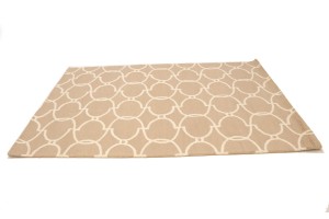 Beige Cream Trellis 5X8 Hand-Tufted Modern Rug