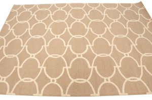 Beige Cream Trellis 5X8 Hand-Tufted Modern Rug