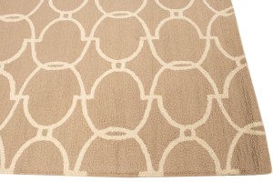 Beige Cream Trellis 5X8 Hand-Tufted Modern Rug