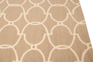 Beige Cream Trellis 5X8 Hand-Tufted Modern Rug