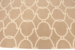 Beige Cream Trellis 5X8 Hand-Tufted Modern Rug